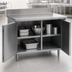 Thumbnail image #3 for Eagle Spec-Master 60-Inch Wide x 30-Inch Deep Enclosed Work Table with Hinged Doors and 4-1/2-Inch Backsplash