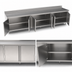 Thumbnail image #3 for John Boos Enclosed Work Table with Cabinet Base and Hinged Doors, 132