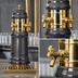 Thumbnail image #3 for Glastender Rembrandt 2-Faucet Air-Cooled Draft Dispensing Tower with Surface-Mount Drain Pan, Polished Brass Finish