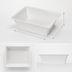 Thumbnail image #3 for American Metalcraft Rectangular Half-Size Melamine Bowl, 176 oz., White