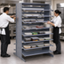 Thumbnail image #3 for Quantum Double-Sided Sloped Pick Rack, 16-Shelf Configuration, 800 lb Capacity, 36 x 36 x 60 Inches