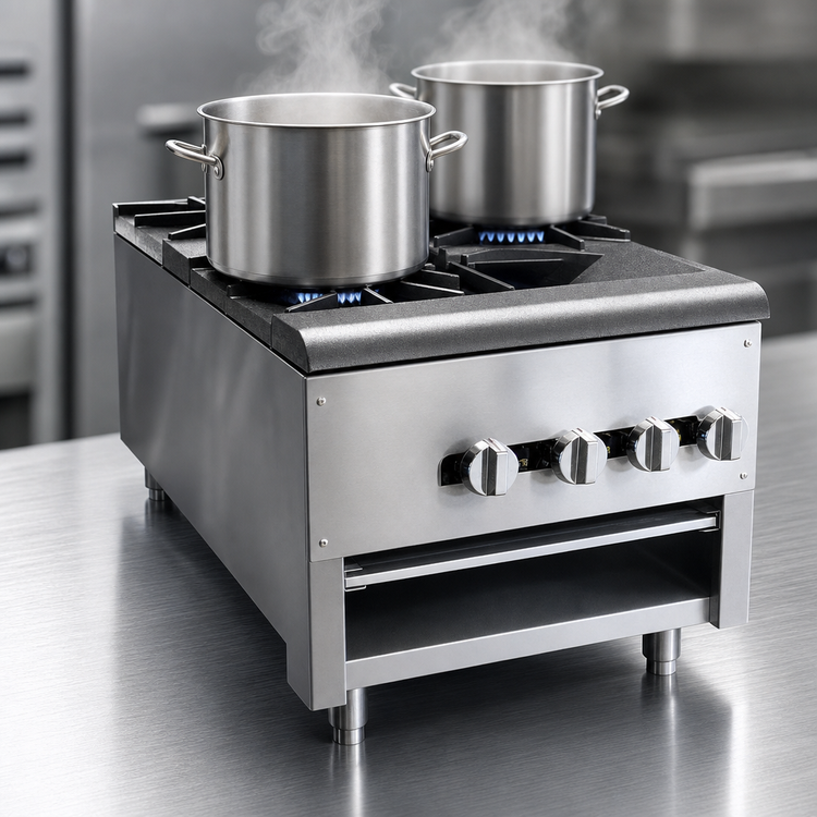 Product image #3 for Serv-Ware Double Stock Pot Gas Range, Natural Gas, 18-Inch Wide, 2 Burners