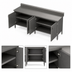 Thumbnail image #3 for John Boos Enclosed Base Work Table with Hinged Doors, 144W x 24D, 16-Gauge Stainless Steel Top, 5-Inch Backsplash