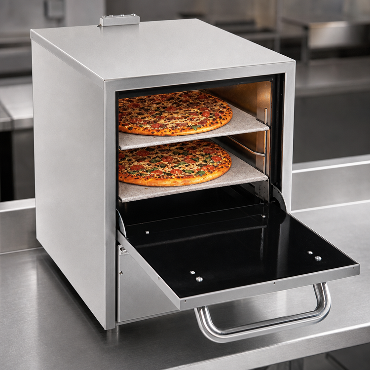 Product image #3 for Comstock-Castle PO19 Countertop Gas Pizza Oven, 24-Inch Wide, 2 Hearth Decks, 25,000 BTU