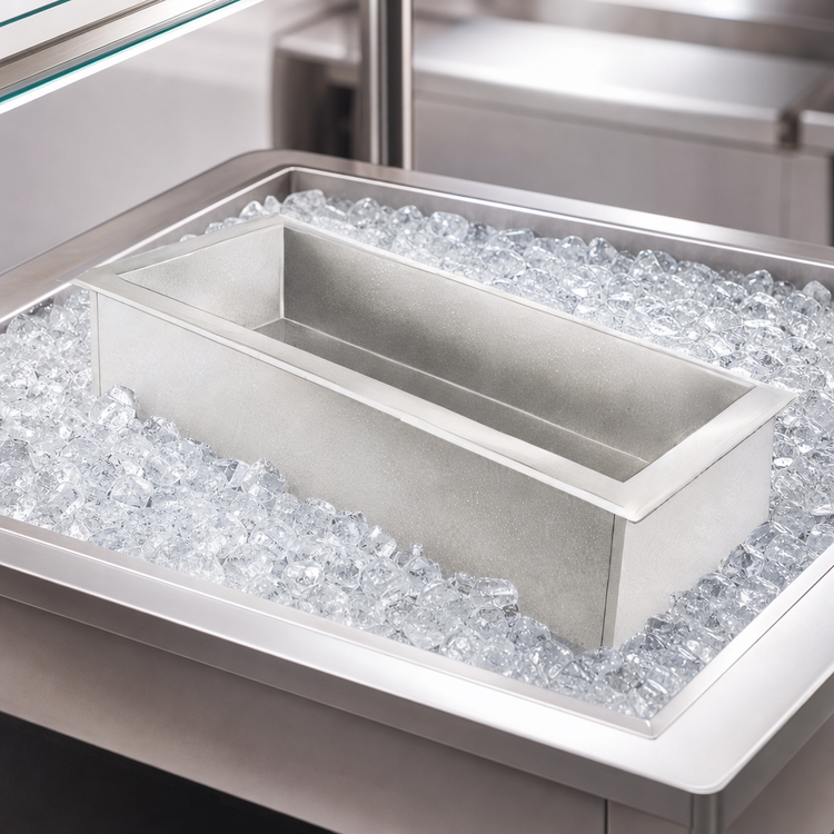 Product image #3 for La Rosa Refrigeration 4029-ICD 2-Pan Drop-In Ice-Cooled Cold Pan