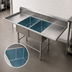 Thumbnail image #3 for John Boos Pro-Bowl 2-Compartment Commercial Sink with Left and Right Drainboards, 14-Inch Deep Bowls
