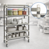 Thumbnail image #3 for Cambro Camshelving Elements XTRA High Density Top Rail 4-Shelf Mobile Starter Unit, 21-Inch Deep x 36-Inch Long x 80-Inch High, Vented, Speckled Gray