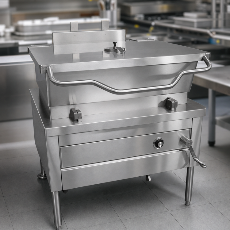 Product image #3 for Crown GS-30 30 Gallon Gas Tilting Skillet with Manual Tilt