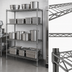 Thumbnail image #3 for Eagle Redipak 4-Tier Stationary Wire Shelving Unit, 60W x 18D x 74H, Pewter Gray Epoxy Finish