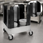 Thumbnail image #3 for Cres Cor 50113180 Poker Chip Style 4-Section Aluminum Dish Dolly for 11-1/2 to 13-Inch Dishes