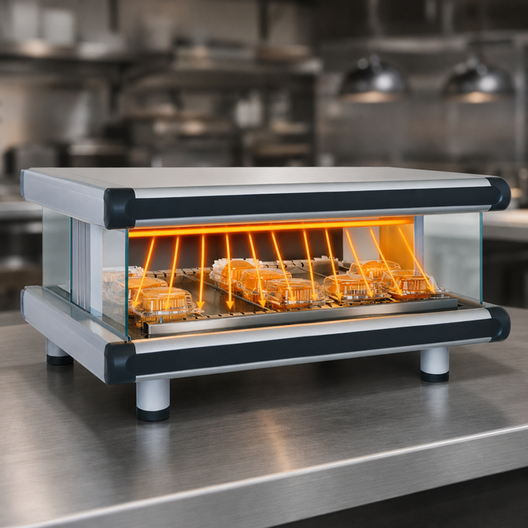 Product image #3 for Hatco Glo-Ray Designer Horizontal Countertop Hot Food Display Warmer with 1 Shelf