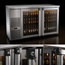 Thumbnail image #3 for Pro-Line E-Series 59-1/2 Inch Stainless Steel Two-Section Refrigerated Back Bar Cabinet with Glass Doors