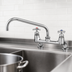 Thumbnail image #3 for T&S Brass Big-Flo 8-Inch Deck-Mount Kettle & Pot Sink Mixing Faucet with 12-Inch Swing Nozzle