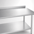 Thumbnail image #3 for Duke 120-Inch x 24-Inch Stainless Steel Work Table with 1-1/8-Inch Riser and Galvanized Undershelf and Posts