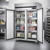 Thumbnail image #3 for Maxx Cold Two-Section Upright Reach-In Freezer, 42.8 Cu. Ft., Top-Mounted, Stainless Steel, Solid Hinged Doors