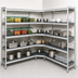 Thumbnail image #3 for Fermostock 5-Tier Corner Expansion Polymer Shelving Unit, 83 Inches High, 31 Inches Wide x 18 Inches Deep