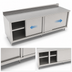 Thumbnail image #3 for John Boos Stainless Steel Cabinet Base Work Table with Sliding Doors, 96