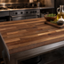 Thumbnail image #3 for Boos Block Blended Edge Grain American Black Walnut Kitchen Countertop, 36 x 36 x 1-1/2 Inch, Varnique Finish