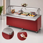 Thumbnail image #3 for Dinex DXPR4ST Mobile Modular Solid Top Serving Counter, 60 x 30 x 36 in, Stainless Steel Top, Enclosed Base