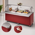 Thumbnail image #3 for Dinex Reflections Mobile Modular Solid Top Serving Counter, 60 x 30 x 36 in, Stainless Steel Top, Enclosed Base