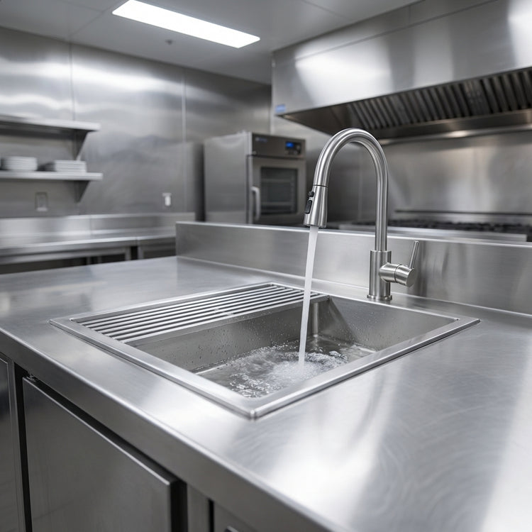 Product image #2 for Eagle Group ASWTFT-1260-SG Anti-Splash Cool Trough Water Tempering System with Grated Floor Drain
