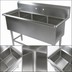 Thumbnail image #3 for John Boos Pro-Bowl 3-Compartment Stainless Steel Commercial Sink with 10-Inch Backsplash and Legs