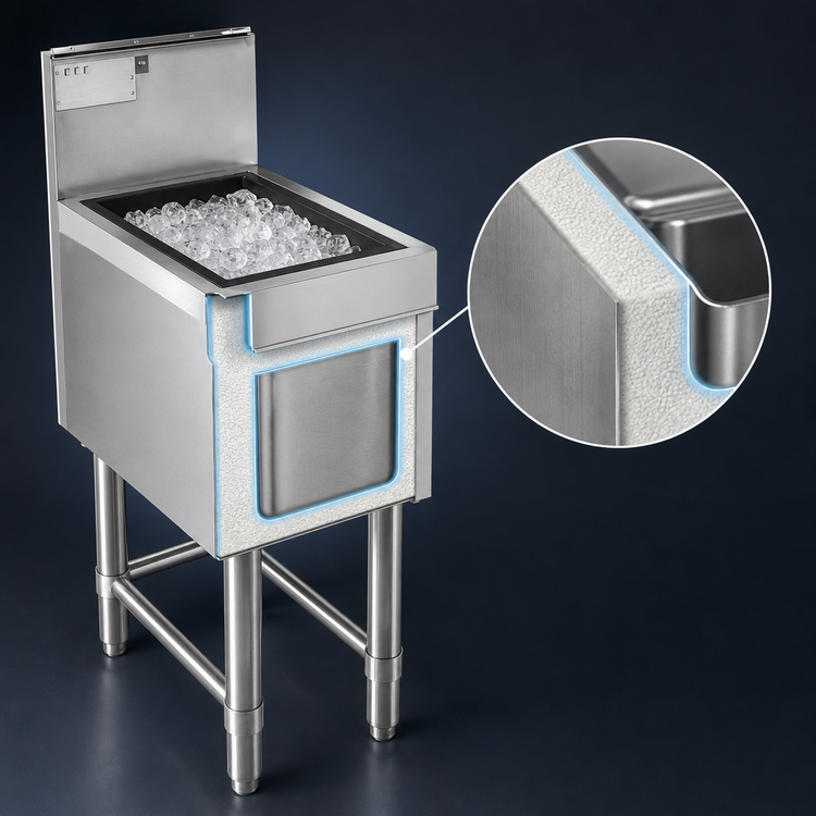 Product image #3 for Eagle Spec-Bar B12IC-24 Underbar Ice Bin/Cocktail Unit, 12 Inch Wide x 24 Inch Deep, 43 lb Capacity