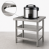 Thumbnail image #3 for Eagle Group 24 x 32 Inch Rice Cooker Equipment Stand with Cutout, Stainless Steel, 2 Adjustable Undershelves
