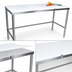 Thumbnail image #3 for John Boos 36 Inch x 24 Inch Reversible 3/4 Inch Poly Top Trimming Table with Stainless Steel Legs