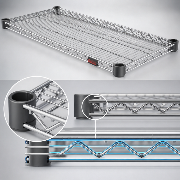 Product image #3 for Eagle QuadTruss Quad-Adjust Wire Shelf, 42W x 24D, Chrome-Plated