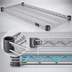 Thumbnail image #3 for Eagle QuadTruss Quad-Adjust Wire Shelf, 42W x 24D, Chrome-Plated