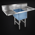 Thumbnail image #3 for John Boos B-Series 1-Compartment Sink with Dual Drainboards, 14