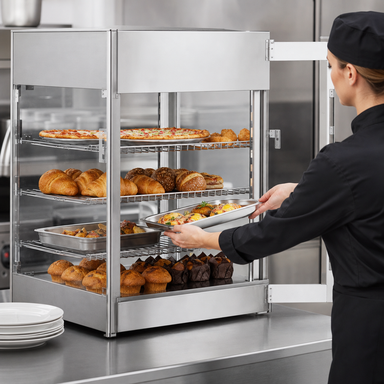 Product image #3 for BakeMax Titan Series 25.5-Inch Full-Service Heated Countertop Display Case