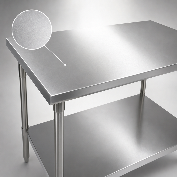 Product image #3 for John Boos Stallion 60" x 24" 16-Gauge Stainless Steel Top Work Table with Adjustable Undershelf
