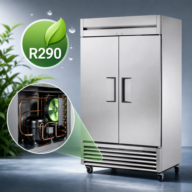 Product image #3 for True T-43-HC Two-Section Reach-In Solid Swing Door Refrigerator, 47-Inch Wide