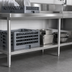 Thumbnail image #3 for Eagle Group 48-Inch x 24-Inch 18 Gauge 400 Series Stainless Steel Dishtable Undershelf