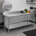 Thumbnail image #3 for Eagle Spec-Master Marine Series 108-Inch x 24-Inch Stainless Steel Work Table with 4-1/2-Inch Backsplash and Adjustable Undershelf