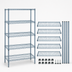 Thumbnail image #3 for Quantum Gray Epoxy Wire Shelving Starter Kit, 42 x 18 x 74 Inches, 5 Shelves