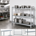 Thumbnail image #3 for New Age T-Bar Series 3-Tier Cantilevered Aluminum Shelving Unit, 42 x 20 x 60 Inches