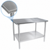 Thumbnail image #3 for John Boos Stallion 84 Inch x 36 Inch 16-Gauge Stainless Steel Top Work Table with Fixed Undershelf