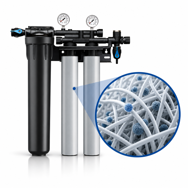 Product image #3 for Everpure QC7I PF Twin 7FC-S Commercial Water Filtration System with Prefilter