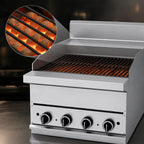 Thumbnail image #3 for Garland G24-BRL 24-Inch Countertop Gas Charbroiler, Ceramic Briquette, Manual Burner Valves, Stainless Steel