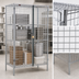 Thumbnail image #3 for Eagle Group QuadTruss Stationary Chrome-Plated Wire Security Cage with Double Padlock Doors, 39-1/4 x 27-1/4 x 67 Inch