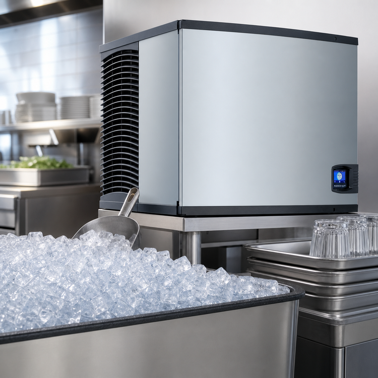 Product image #3 for Manitowoc Indigo NXT IDT0500W Water-Cooled Dice Cube Ice Maker, Self-Contained, 500 lb. Per 24 Hours