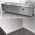 Thumbnail image #3 for Advance Tabco Special Value Series Enclosed Work Table with Hinged Door Cabinet Base, 120 Inch W x 24 Inch D, 16 Gauge 304 Stainless Steel Top