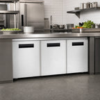Thumbnail image #3 for Hoshizaki Steelheart UR72B-LP Three-Door Low Profile Undercounter Reach-In Refrigerator, 72-Inch, Stainless Steel, 18.27 Cu. Ft.