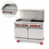Thumbnail image #3 for American Range ARGF-36G-2B 48-Inch Green Flame Commercial Gas Range with Left 36-Inch Griddle, 2 Open Burners, and 2 Space Saver Ovens