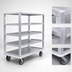 Thumbnail image #3 for Carter-Hoffmann T725 Queen Mary China & Silver Transporter Cart, 5-Shelf, Open Aluminum Design