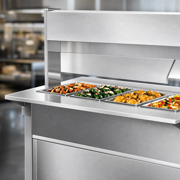 Product image #3 for Vollrath 4-Series Signature Server Stainless Steel ADA Countertop Inside Corner Plate Rest Station