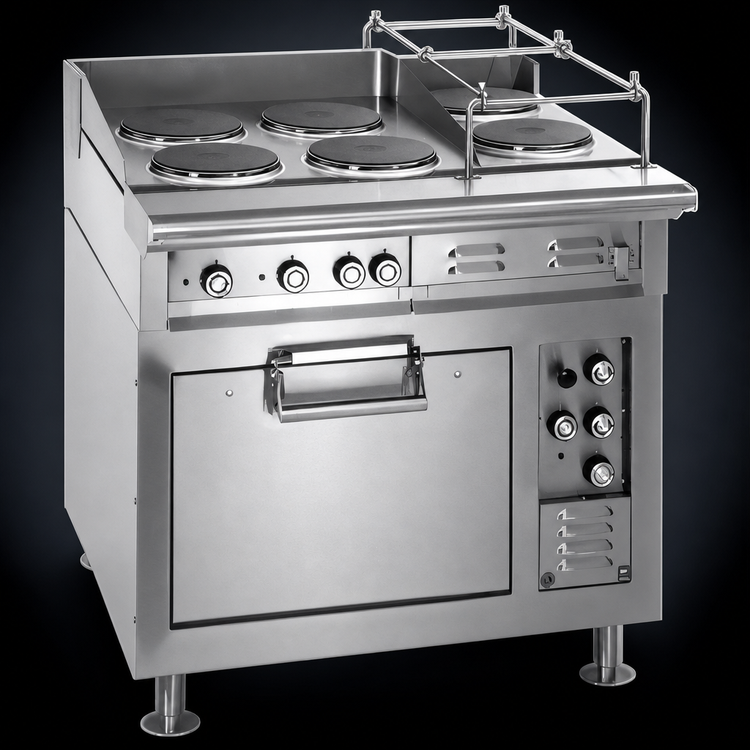 Product image #4 for Lang Marine 36-Inch Heavy Duty Electric Range with Standard Oven and 6 French Plates